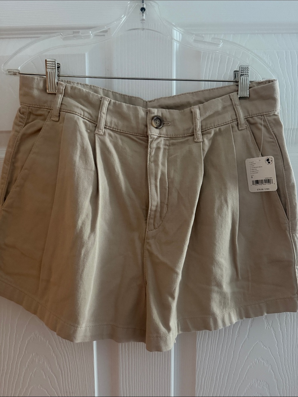 Free people Classic High-Rise Pleated Women’s Shorts - Khaki